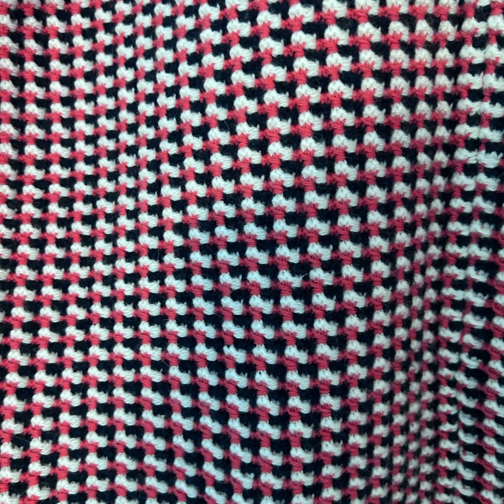 Boden Knitted Jacquard Mini Dress  Red Alert, Navy, Ivory Check size 8 US